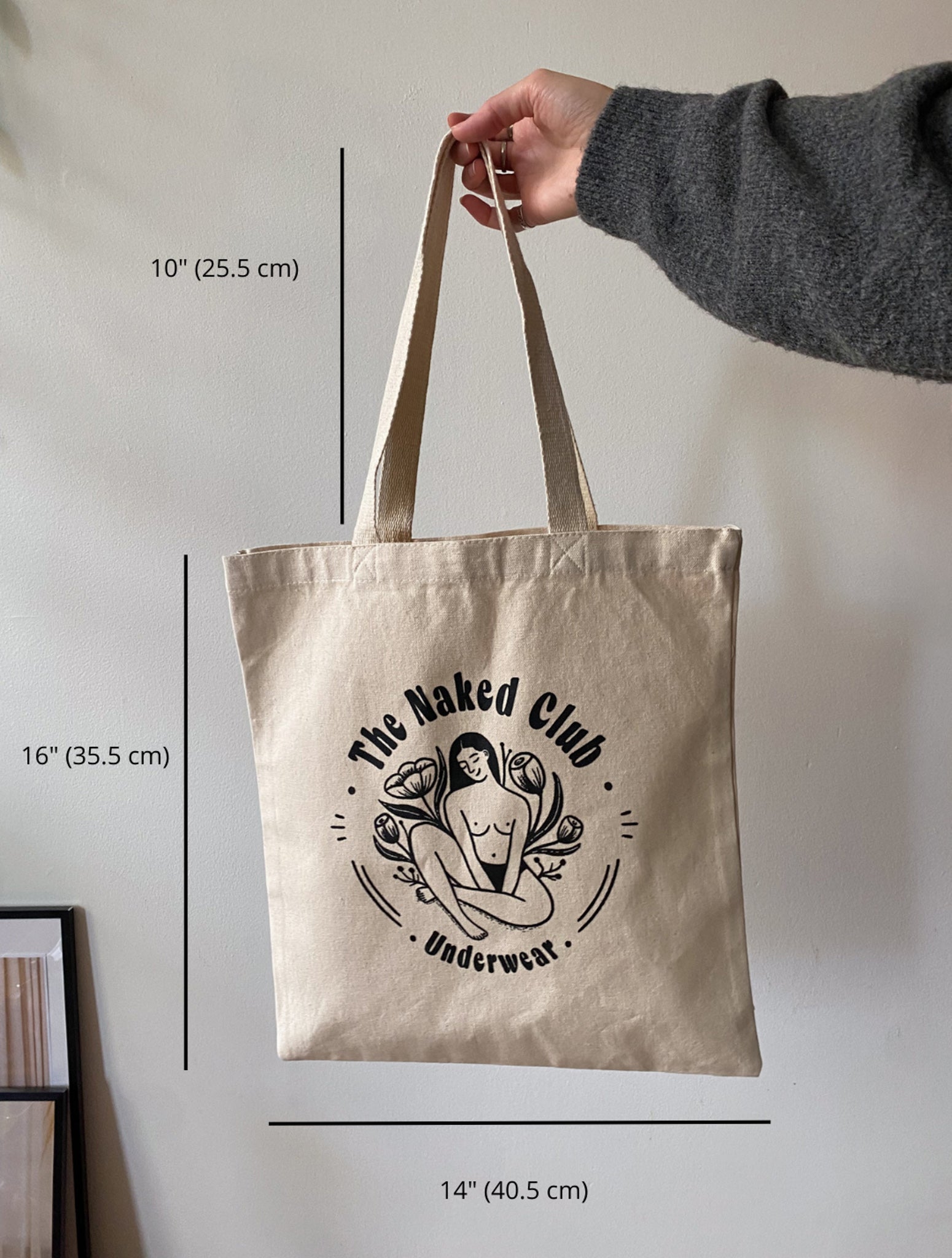 Tote bag illustration The Naked Club